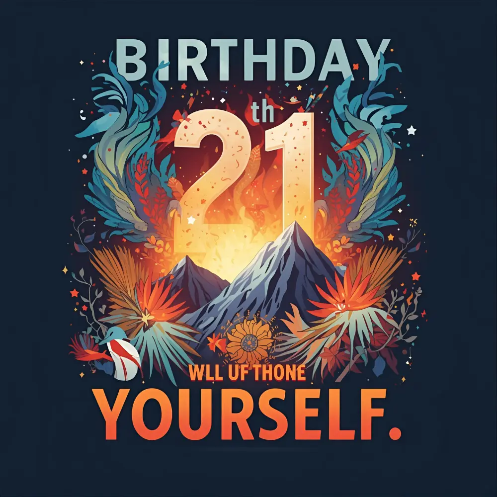 21st Birthday Captions for Yourself